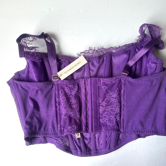 Victoria's Secret DREAM ANGELS Lace Corset Top Size XL Purple - Picture 2 of 5